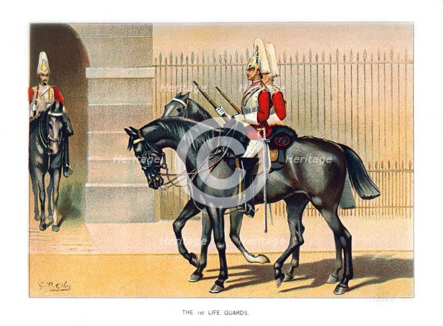 'The 1st Life Guards', c1890.Artist: Geoffrey Douglas Giles