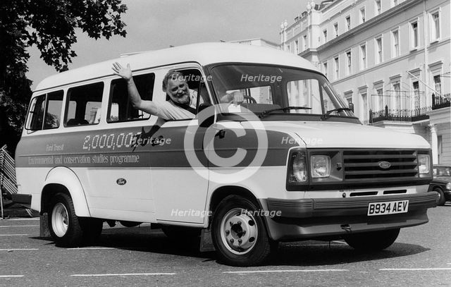 The 2 millionth Ford Transit minibus for schools with Dr David Bellamy. Creator: Unknown.
