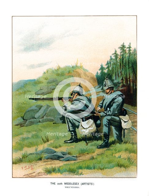 'The 20th Middlesex (Artists)', c1890.Artist: Geoffrey Douglas Giles