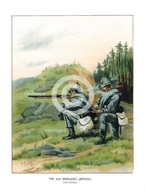 'The 20th Middlesex (Artists)', c1890.Artist: Geoffrey Douglas Giles