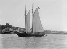 The 21-ton schooner Diablesse preparing to leave for America, 1922. Creator: Kirk & Sons of Cowes