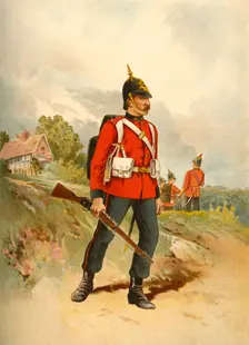 The 2nd - The Queen's (Royal West Surrey) 1890. Creator: Godfrey Douglas Giles