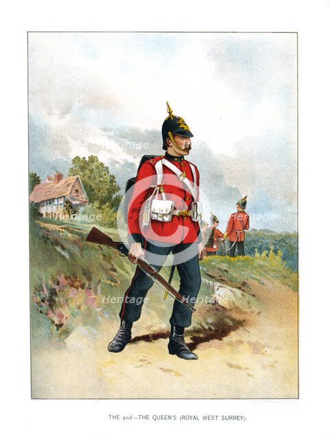 'The 2nd, The Queen's (Royal West Surrey)', c1890. Artist: Unknown