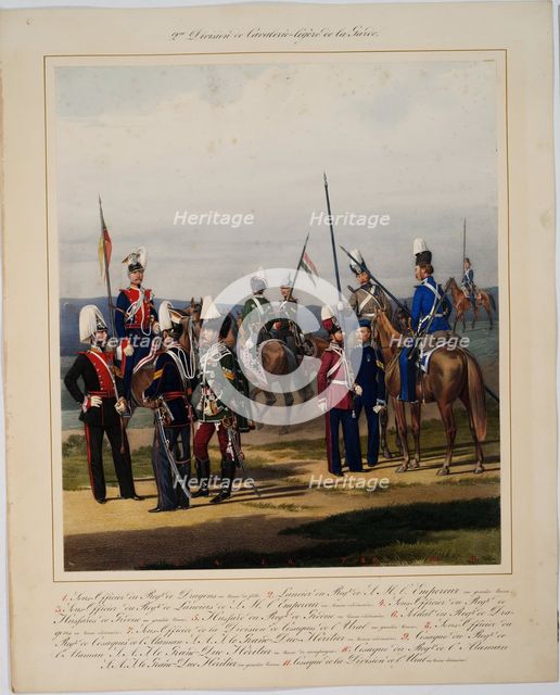 The 2nd Guard Cavalry Division, 1867. Artist: Piratsky, Karl Karlovich (1813-1889)