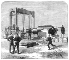 The 35-ton gun, called "The Woolwich Infant", 1871. Creator: Unknown