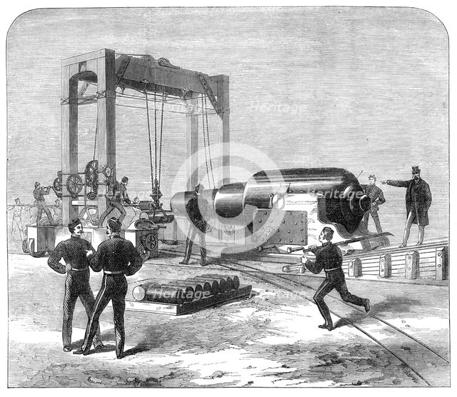 The 35-ton gun, called "The Woolwich Infant", 1871. Creator: Unknown.