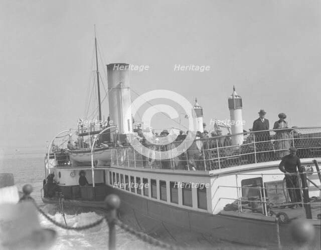 The 353 ton 'Bournmouth Queen' closeup from port quarter, 1923. Creator: Kirk & Sons of Cowes.