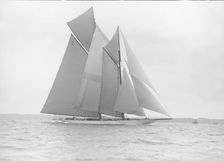 The 380 ton A Class schooner Margherita reaching, 1913. Creator: Kirk & Sons of Cowes