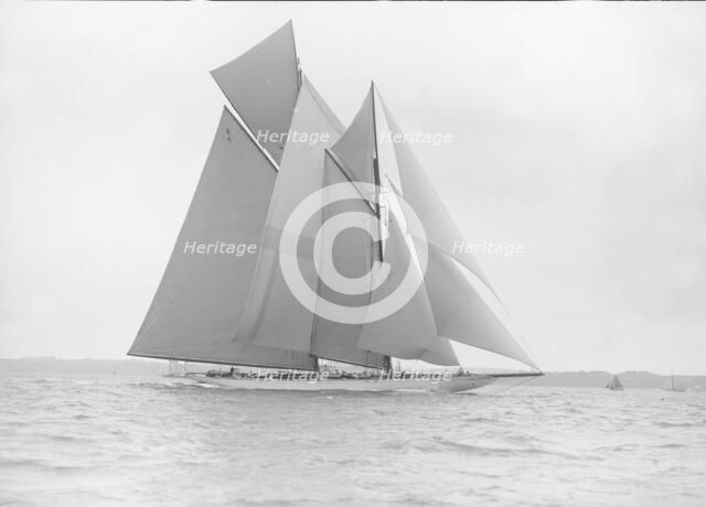 The 380 ton A Class schooner 'Margherita' reaching, 1913. Creator: Kirk & Sons of Cowes.
