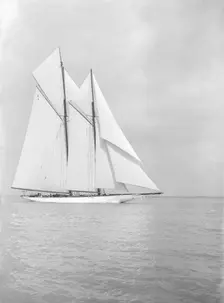 The 380 ton A Class schooner Margherita sailing close-hauled, 1913. Creator: Kirk & Sons of Cowes