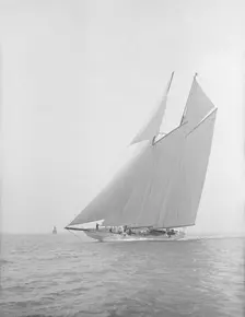 The 380 ton A Class schooner Margherita sailing close-hauled, 1913. Creator: Kirk & Sons of Cowes