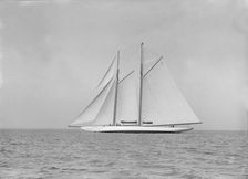 The 380 ton A Class schooner Margherita sailing close-hauled, 1913. Creator: Kirk & Sons of Cowes