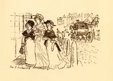 The 3 Customers 1878, (c1918). Creator: Randolph Caldecott