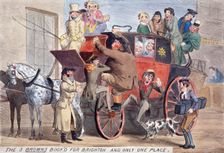 The 3 Browns book'd for Brighton, and only one place c1830. Artist: Anon