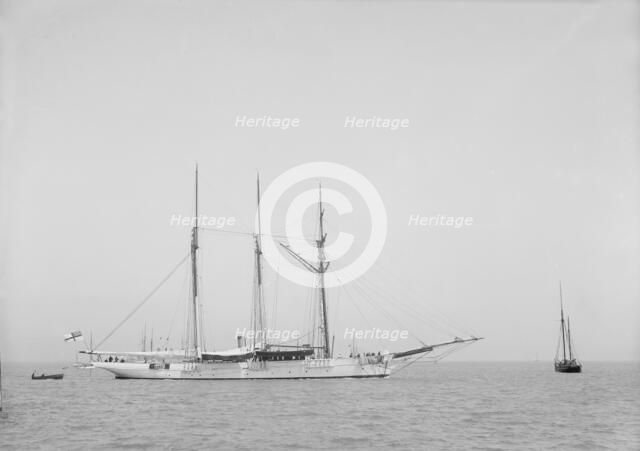 The 3 mast auxiliary schooner 'Czarina'. Creator: Kirk & Sons of Cowes.