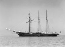 The 3 masted auxiliary schooner St George 1911. Creator: Kirk & Sons of Cowes