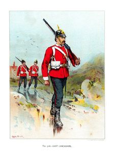 The 30th East Lancashire c1890.Artist: Geoffrey Douglas Giles