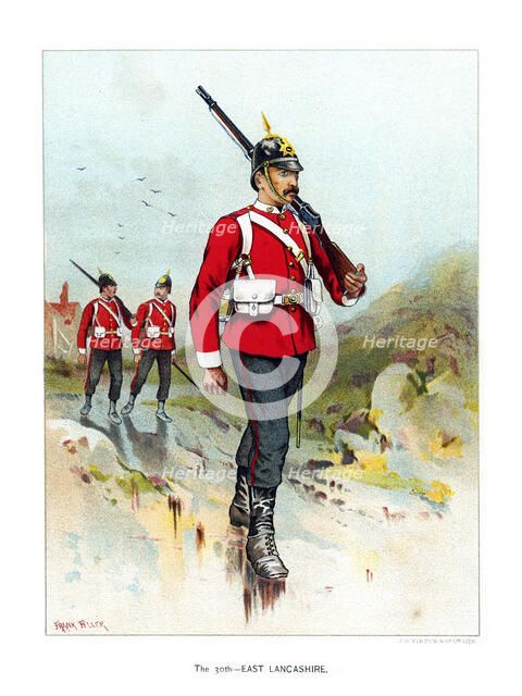 'The 30th East Lancashire', c1890.Artist: Geoffrey Douglas Giles