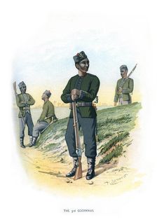The 3rd Goorkhas c1890.Artist: H Bunnett