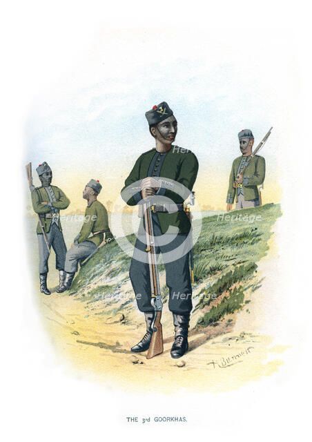 'The 3rd Goorkhas', c1890.Artist: H Bunnett