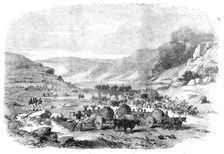 The 45th Regiment, Native Infantry, Burning a Santhal Village and Recovering Plunder, 1856. Creator: Unknown