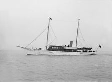 The 49 ton steam yacht Nordissa under way, 1914. Creator: Kirk & Sons of Cowes