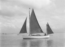 The 4 ton yawl Mandy under sail, 1922. Creator: Kirk & Sons of Cowes