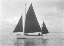 The 4 ton yawl Mandy under sail, 1922. Creator: Kirk & Sons of Cowes