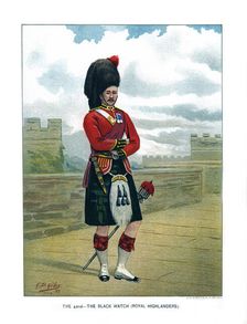 The 42nd, The Black Watch (Royal Highlanders) c1890.Artist: Geoffrey Douglas Giles