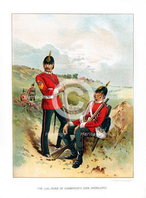 'The 57th Duke of Cambridge's Own (Middlesex)', c1890. Artist: Unknown