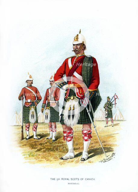 The 5th Royal Scots of Canada, Montreal', c1890.Artist: H Bunnett