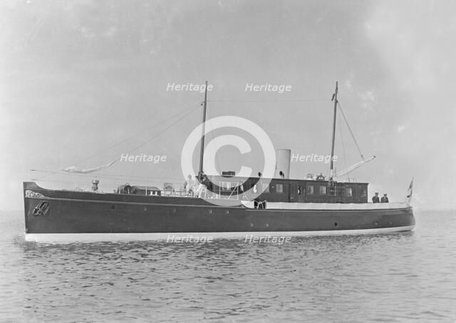The 65 ton motor yacht 'Mairi', 1921. Creator: Kirk & Sons of Cowes.