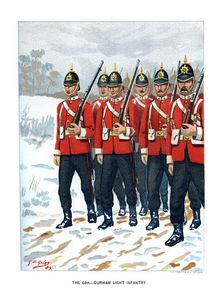 The 69th Durham Light Infantry c1890.Artist: Geoffrey Douglas Giles