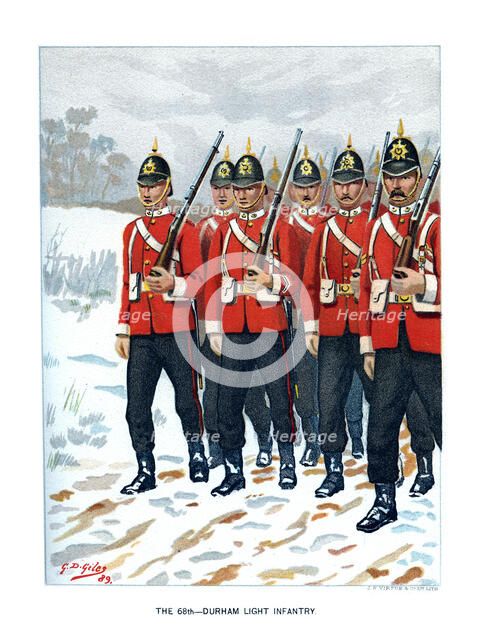 'The 69th Durham Light Infantry', c1890.Artist: Geoffrey Douglas Giles