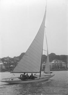 The 6 Metre class sailing yacht Jean 1922. Creator: Kirk & Sons of Cowes