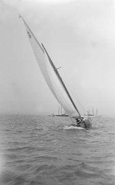The 6 Metre Class The Whim helmed by C. Rivett-Carmac Esq. Creator: Kirk & Sons of Cowes