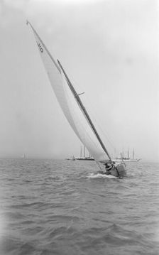 The 6 Metre Class The Whim helmed by C. Rivett-Carmac Esq. Creator: Kirk & Sons of Cowes