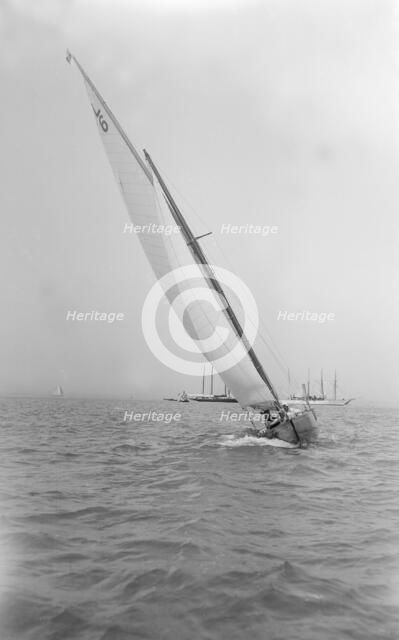The 6 Metre Class 'The Whim' helmed by C. Rivett-Carmac Esq. Creator: Kirk & Sons of Cowes.