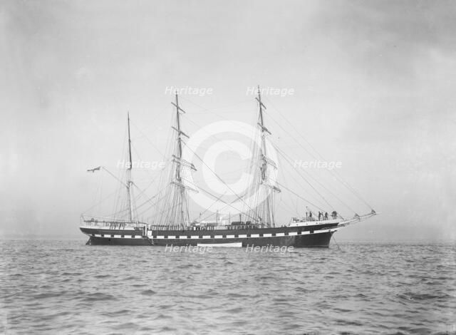 The 611 ton auxilary barque ship 'Belem', 1919. Creator: Kirk & Sons of Cowes.