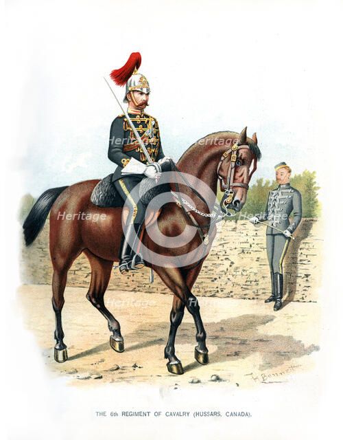 'The 6th Regiment of Cavalry (Hussars, Canada)', c1890.Artist: H Bunnett