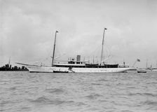 The 766-ton steam yacht Sayonara 1912. Creator: Kirk & Sons of Cowes