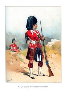 The 79th Queen's Own Cameron Highlanders c1890.Artist: Frank Teller