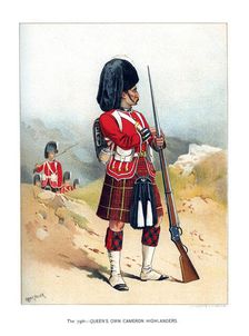 The 79th Queen's Own Cameron Highlanders c1890.Artist: Frank Teller