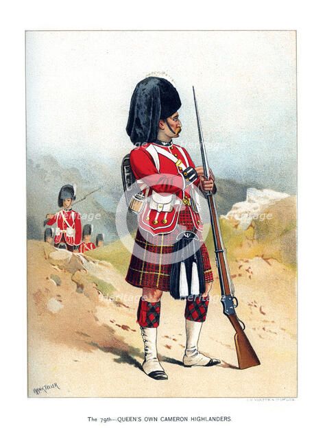 'The 79th Queen's Own Cameron Highlanders', c1890.Artist: Frank Teller
