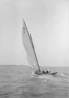 The 7 Metre class yacht Ithman 1911. Creator: Kirk & Sons of Cowes