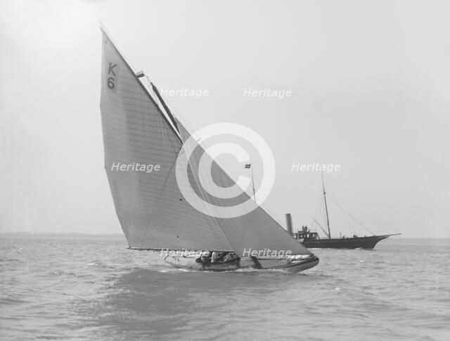 The 7 Metre Olympic class 'Quaker Girl', 1911. Creator: Kirk & Sons of Cowes.