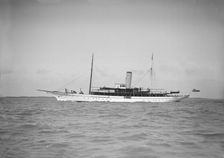 The 700 ton steam yacht Rovenska 1911. Creator: Kirk & Sons of Cowes
