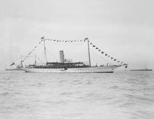 The 700 ton steam yacht Rovenska 1911. Creator: Kirk & Sons of Cowes