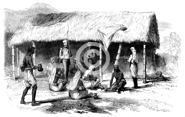 The 70th Bengal Native Infantry messing, 1858. Creator: Unknown.