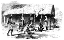 The 70th Bengal Native Infantry messing, 1858. Creator: Unknown